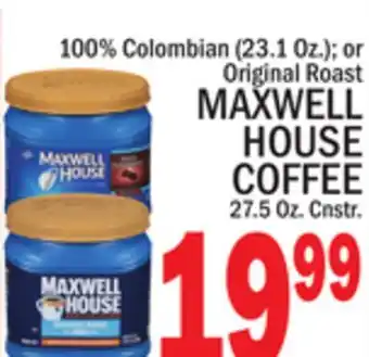 C Town MAXWELL HOUSE COFFEE offer