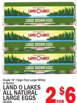 C Town LAND O LAKES ALL NATURAL LARGE EGGS offer