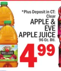 C Town APPLE & EVE APPLE JUICE 96 oz., btl offer