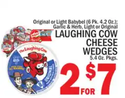 C Town LAUGHING COW CHEESE WEDGES 5.4 Oz. Pkgs offer