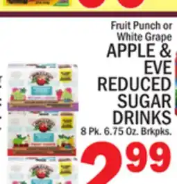 C Town APPLE & EVE REDUCED SUGAR DRINKS offer