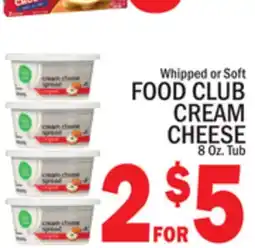 C Town FOOD CLUB CREAM CHEESE offer