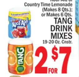 C Town TANG DRINK MIXES 19-20 Oz. Cnstr offer