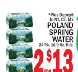 C Town POLAND SPRING WATER offer