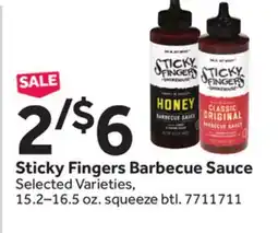 Stop&Shop Sticky Fingers Barbecue Sauce offer