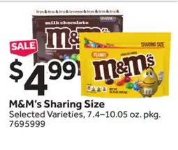 Stop&Shop M & M's Sharing Size offer