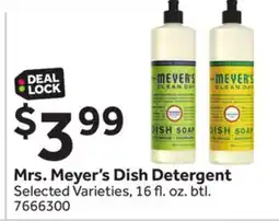 Stop&Shop Mrs. Meyer's Dish Detergent offer