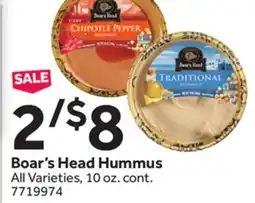 Stop&Shop Boar's Head Hummus offer