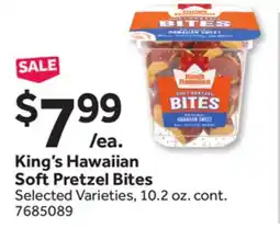 Stop&Shop King's Hawaiian Soft Pretzel Bites offer