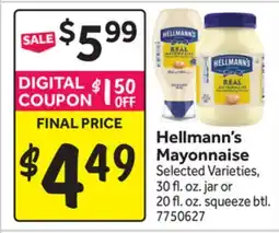 Stop&Shop Hellmann's Mayonnaise offer