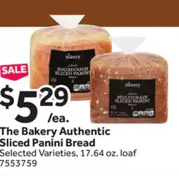 Stop&Shop The Bakery Authentic Sliced Panini Bread offer