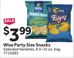 Stop&Shop Wise Party Size Snacks offer