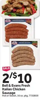 Stop&Shop Bell & Evans Fresh Italian Chicken Sausage offer