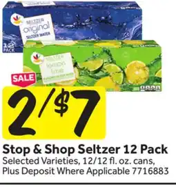 Stop&Shop Stop & Shop Seltzer offer