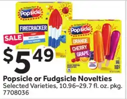 Stop&Shop Popsicle or Fudgsicle Novelties offer