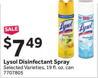 Stop&Shop Lysol Disinfectant Spray offer