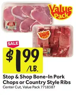 Stop&Shop Stop & Shop Bone-In Pork Chops or Country Style Ribs offer