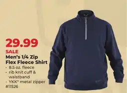 Runnings Men's 1/4 Zip Flex Fleece Shirt offer
