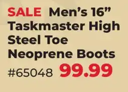 Runnings Men's 16 Taskmaster High Steel Toe Neoprene Boots offer