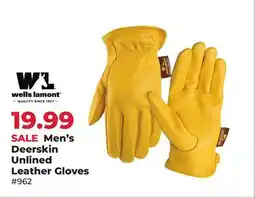 Runnings Wells Lamont Men's Deerskin Unlined Leather Gloves offer
