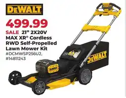 Runnings DeWalt 21 2X20V MAX XR Cordless RWD Self-Propelled Lawn Mower Kit offer