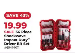 Runnings Milwaukee 54 Piece Shockwave Impact Duty Driver Bit Set offer