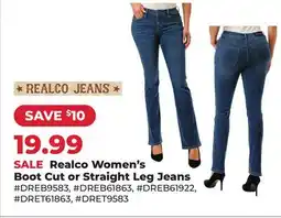 Runnings Realco Women's Boot Cut or Straight Leg Jeans offer