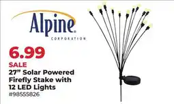 Runnings Alpine 27 Solar Powered Firefly Stake with 12 LED Lights offer