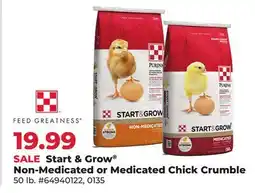 Runnings Purina Start & Grow Non-Medicated or Medicated Chick Crumble offer