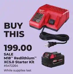 Runnings Milwaukee M18 Redlithium XC5.0 Starter Kit offer