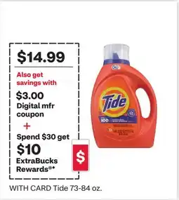 CVS Tide 73-84 oz offer