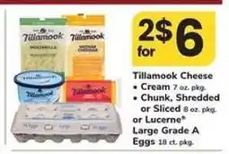 Safeway Tillamook Cheese or Lucerne Eggs offer