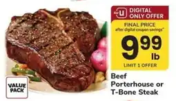 Safeway Beef Porterhouse or T-Bone Steak offer