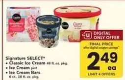 Safeway Signature Select Ice Cream offer