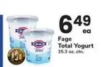 Safeway Fage Total Yogurt offer