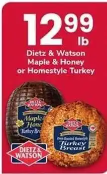 Safeway Dietz & Watson Maple & Honey or Homestyle Turkey offer
