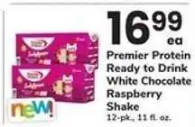 Safeway Premier Protein Ready to Drink White Chocolate Raspberry Shake offer