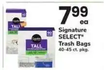 Safeway Signature SELECT Trash Bags offer