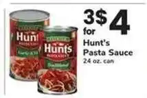 Safeway Hunt's Pasta Sauce offer
