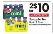 Safeway Snapple Tea offer