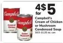 Safeway Campbell's Cream of Chicken or Mushroom Condensed Soup offer