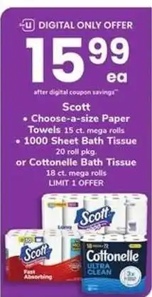 Safeway Scott or Cottonelle offer