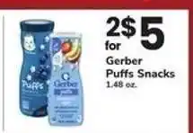 Safeway Gerber Puffs Snacks offer