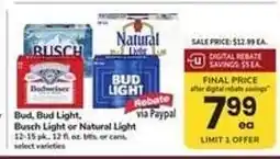 Safeway Bud, Bud Light, Busch Light or Natural Light offer