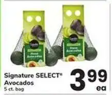 Safeway Signature Select Avocados offer