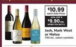 Safeway Josh, Mark West or Matua offer