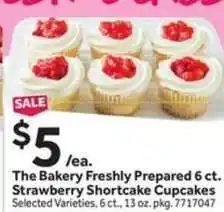 Stop&Shop The Bakery Freshly Prepared 6 ct. Strawberry Shortcake Cupcakes offer