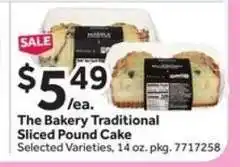 Stop&Shop The Bakery Traditional Sliced Pound Cake offer