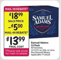 Stop&Shop Samuel Adams 12 Pack offer