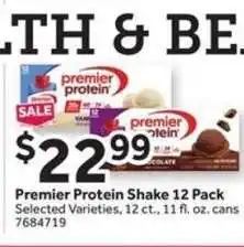 Stop&Shop Premier Protein Shake 12 Pack offer